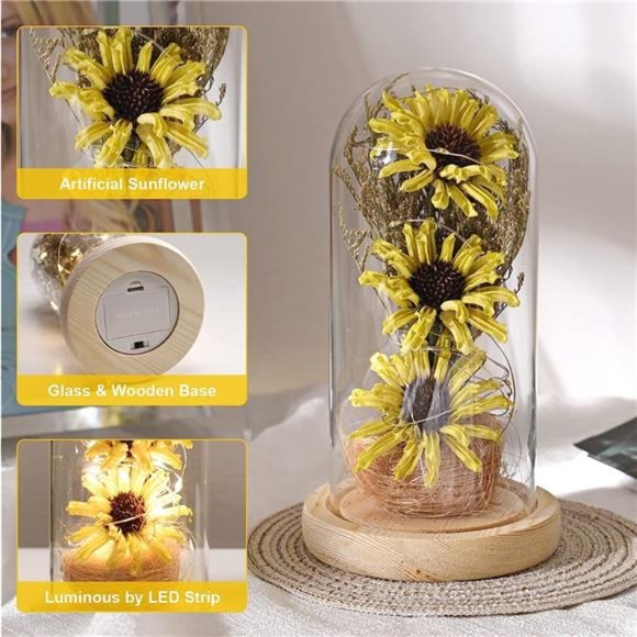 Sunflower Gifts for Women, Mom, Grandma on Birthday, Anniversary, Christmas - Picture 3 of 6
